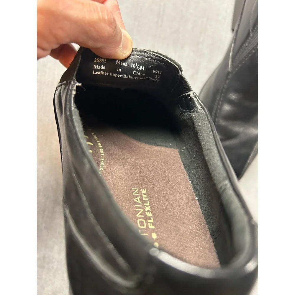 Bostonian Flexlite Wenham Black Leather Slip-On Dress Shoes Men's Size 10.5 M